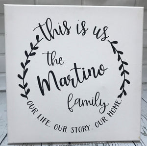 This Is Us - Personalized wall hanging