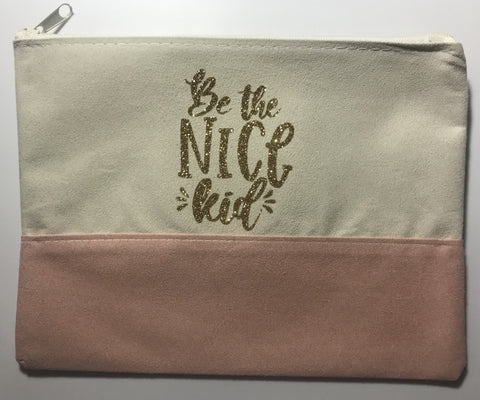 KINDNESS Matters Collection **NEW** "Be the Nice Kid" in pink/cream with gold writing