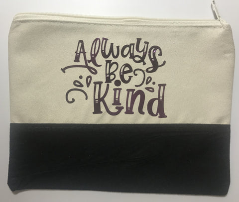 KINDNESS Matters Collection **NEW** "Always Be Kind" in black/cream bag with purple foil writing